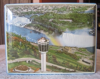 Niagara Falls Seagram Tower Commemorative Riley's Toffee Small Tin Metal Box