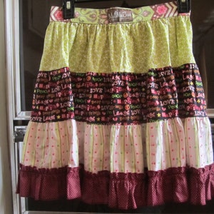 Waist Apron Matilda Jane Whimsical Colorful Boho Tiered Fabric