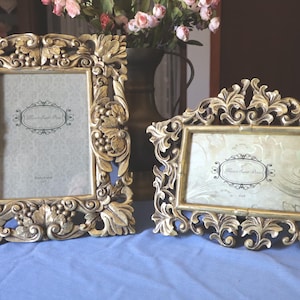 Elegant Vintage Gold Tabletop Frames: Maison Saint-Denis, 4x6 & 5x7
