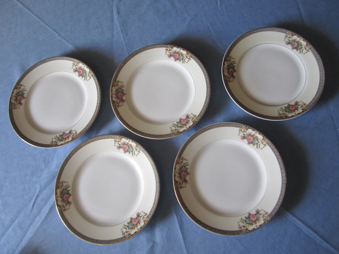 Vintage Noritake Dessert/salad Plates Grasmere Pattern Set of Etsy