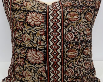 Vintage Design Handblock Print Handwoven Cotton Cushion Pillow Cover Throw and Throw Cushions All Size Pillowcase