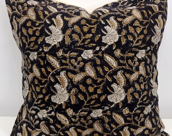 Vintage Design Handblock Print Handwoven Cotton Cushion Pillow Cover Throw and Throw Cushions All Size Pillowcase