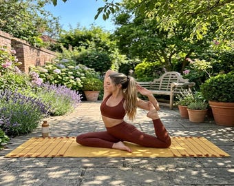 Handwoven Organic Cotton Yoga Mat: Natural, Non-Slip, 2x6 Feet