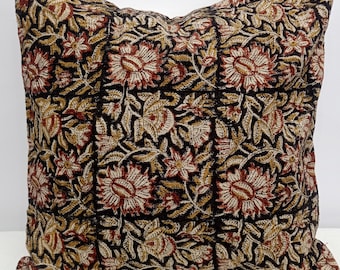Vintage Design Handblock Print Handwoven Cotton Cushion Pillow Cover Throw and Throw Cushions All Size Pillowcase