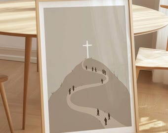 Come to Jesus Digital Print, The Way to Jesus Poster, Jesus relationship, Modern Bible Art