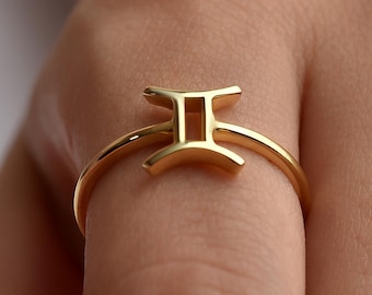 Zodiac Sign Ring: Sterling Silver Astrology Band