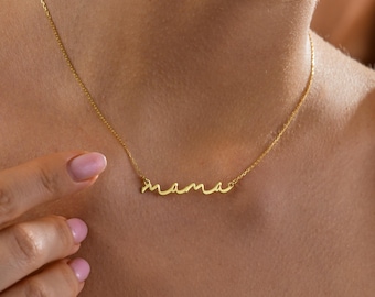 Personalized Nana Necklace – Custom Name Necklace for Mom – Gold Filled Script Name Jewelry – Mother’s Day Gift – Grandma Necklace