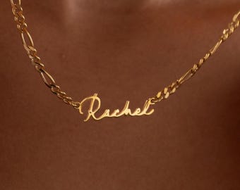 Custom Name Necklace with Paperclip Chain – Personalized Gold Nameplate Jewelry for Her – Trendy Gift Idea
