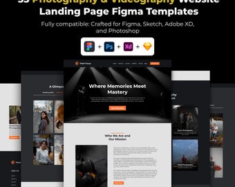 Videographer Photographer Canva Website Template Creative Portfolio Landing Page One Page Business Website