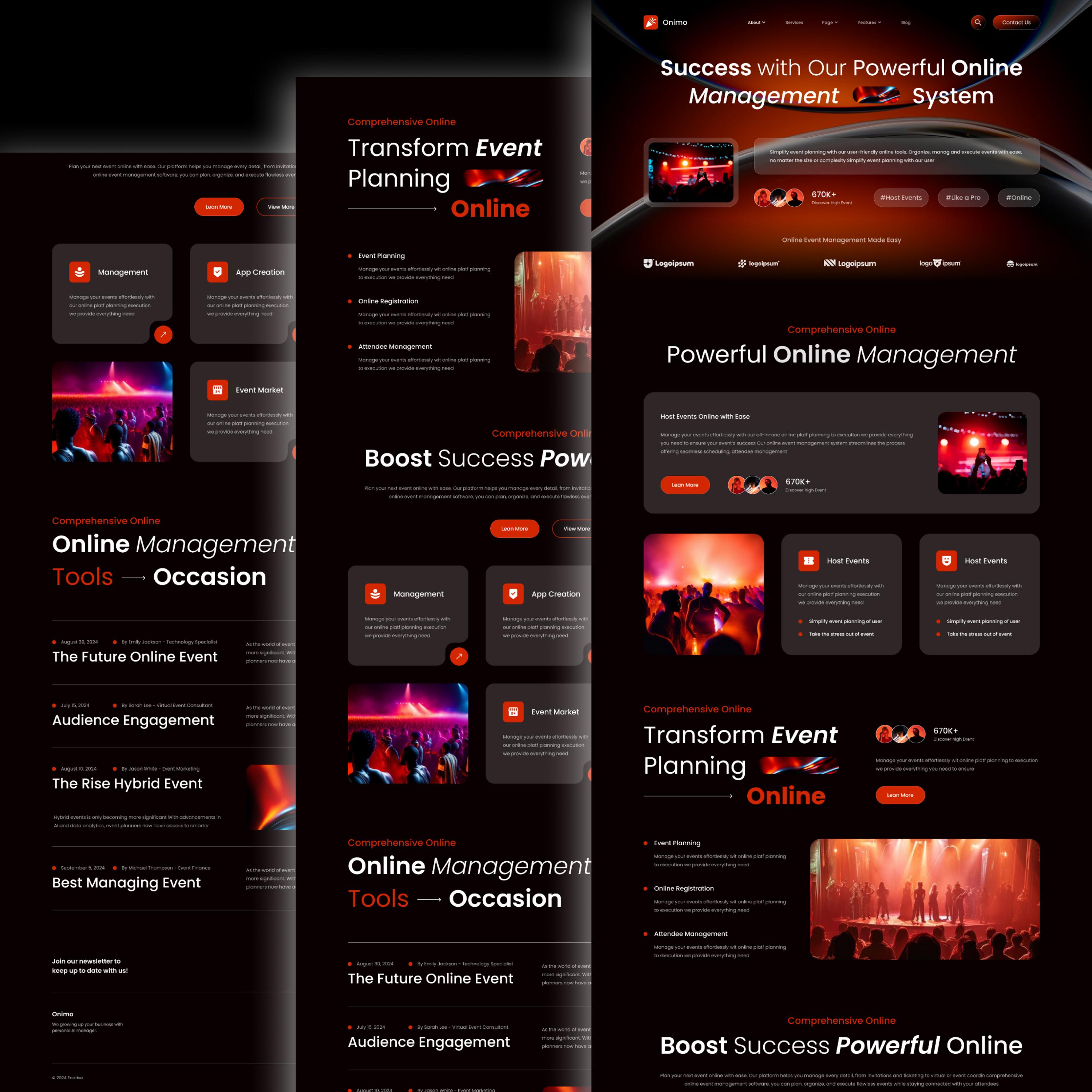Party Rentals Canva Website Template Event Rental Landing Page Party ...