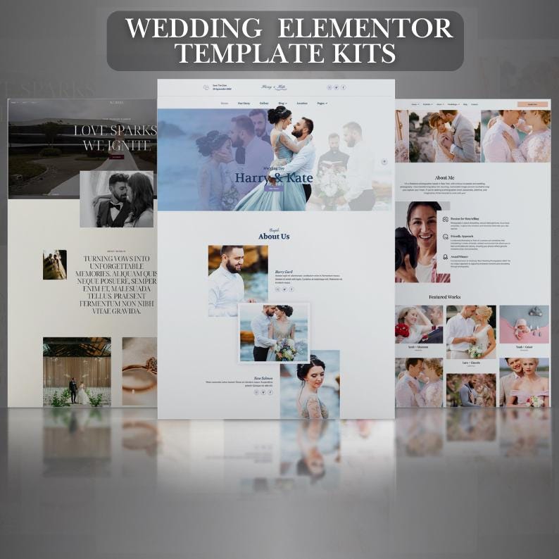 45+ Wedding Elementor Templates Website Builder Bundle Etsy