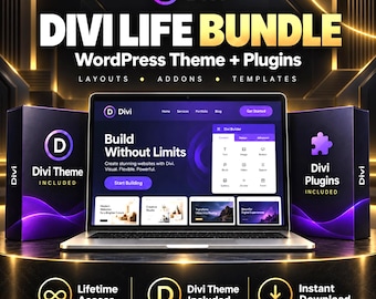 Divi WordPress Theme | Divi Life Bundle | Lifetime Access Drag-and-Drop Builder Plugins Layouts & Addons