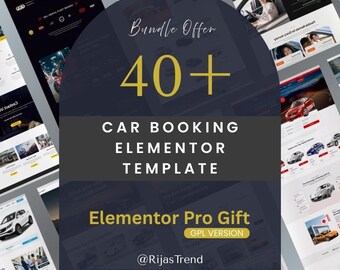 40+Car Booking Elementor Templates Website Designs Elementor Pro