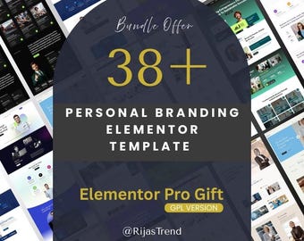 38+ Personal Branding Elementor Templates with Pro Gift Digital Download