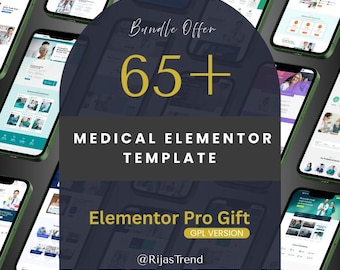 65+ Medical Elementor Template Kit Health Website WordPress Design