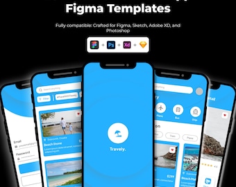 Travel App UI Design Template Figma Mobile UI Kit