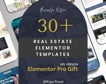 30+ Real Estate Elementor Templates | WordPress Website Kit (Elementor Pro Gift)