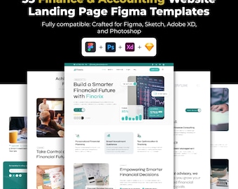 Accounting Canva Website Template Accountant Bookkeeper Tax Prep Finance One Page Landing Page Editable