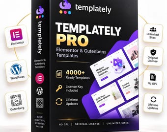 Templately Pro License Key, Elementor and Gutenberg WordPress Templates, 4000+ Ready Designs