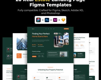 Figma 不動産ランディングページテンプレート 不動産業者と UX UI デザイナー向けのマンション・アパート物件ウェブサイトデザイン