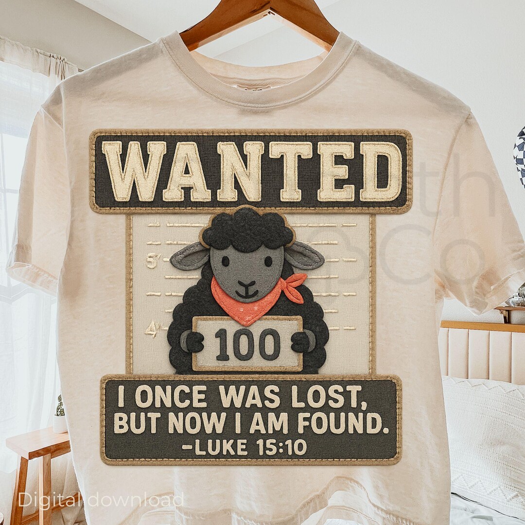 Lost Sheep PNG, Christian Wanted Poster Luke 15:10 Bible Verse Gift ...