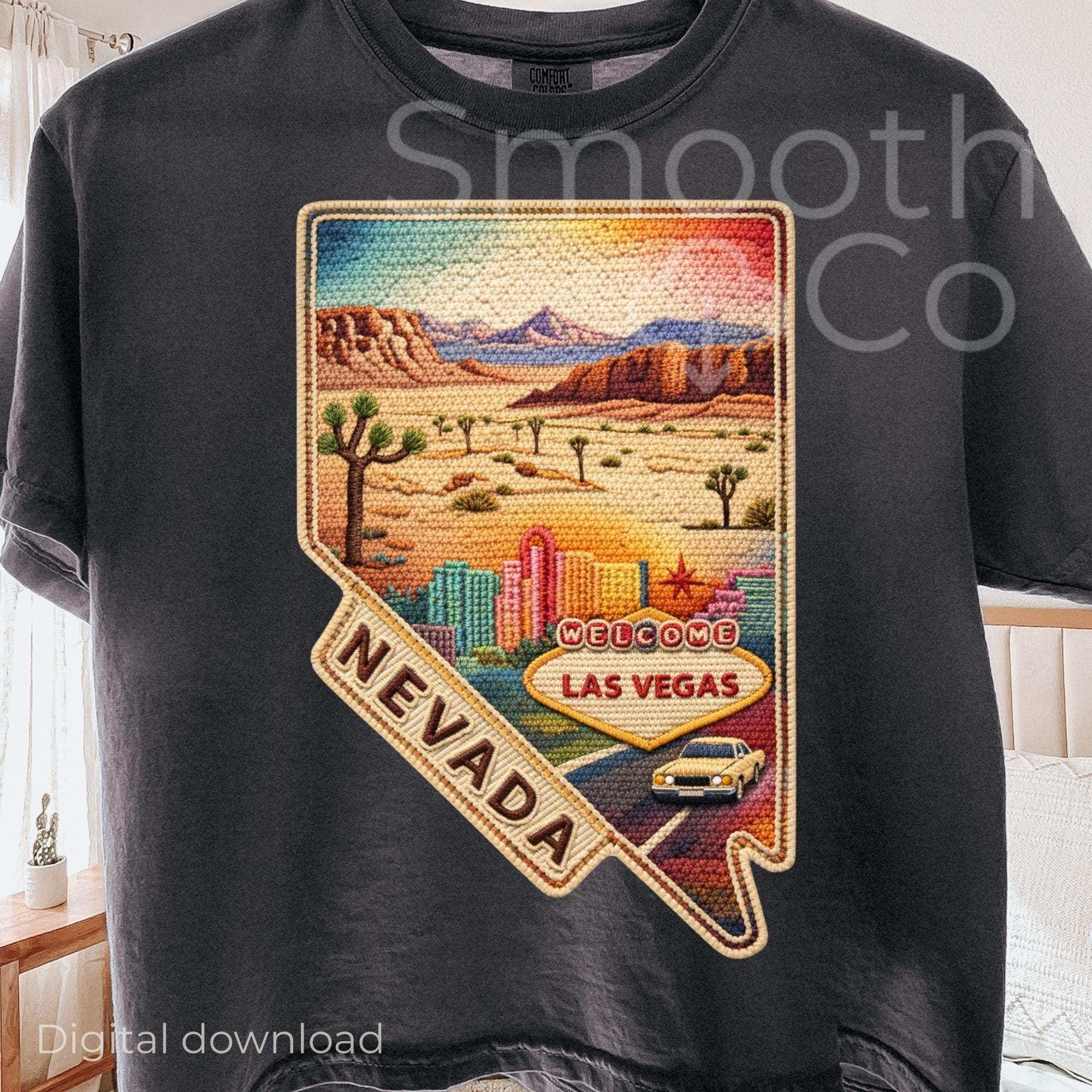 Nevada PNG, Las Vegas State Outline Sublimation, Desert Landscape