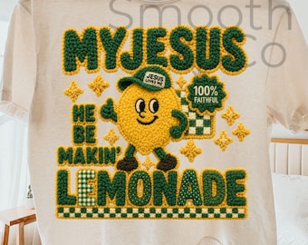 My Jesus Makin Lemonade PNG, Retro Christian Lemons Faith Sublimation, Cute Lemon Lovers, Digital download
