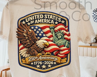250th Anniversary USA PNG, Patriotic Eagle American Flag Sublimation, 1776–2026 Independence Day Gift, Digital Download
