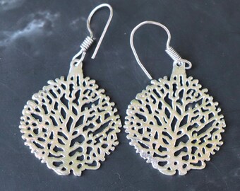 Sterling Silver Tree Of Life Hook Earrings, Filigree Jewelry