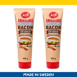 2-Pack Kavli Amerikansk Dressing – Bacon Flavor (2 x 230g / 8.1 oz each)