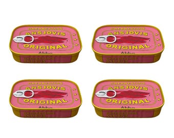 4 Cans of Grebbestad Ansjovis – Fine Anchovy Fillets (125g / 4.4 oz)