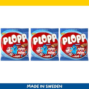Paquete de 3 – Cloetta Choklad Plopp Mini – Minibarras suecas de chocolate con leche y caramelo (474 g / 16,8 oz)