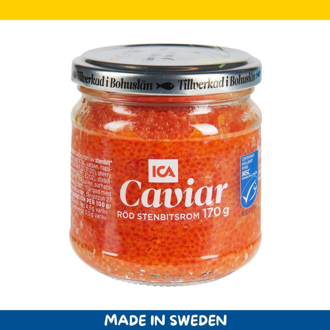 Lamp Fish Roe Red Lumpfish Caviar (large Grain Roe) – Swedish Gourmet Classic | 6.0 ...