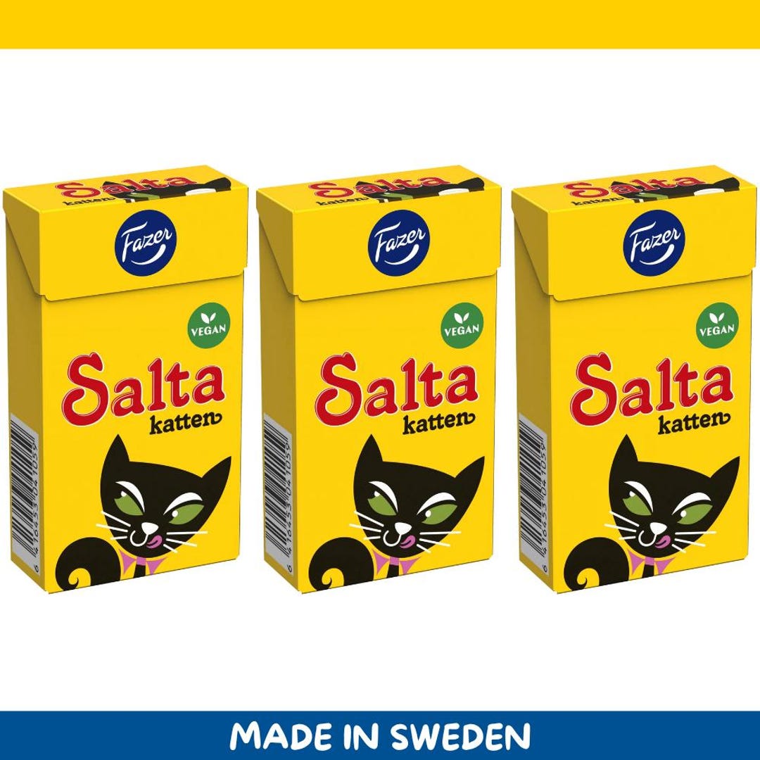 3 Pack – Fazer Salta Katten Tablettask – Salmiak & Licorice Cat ...