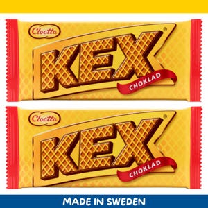 2 Bars Cloetta Kexchoklad – 60 g / 2.1 oz Each