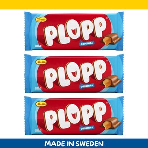 3 Pack – Cloetta Plopp – Swedish Milk Chocolate Toffee Bars (240 g / 8.4 oz)