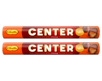 2er-Packung – Cloetta Center – Schwedische Vollmilchschokolade Toffee Rolls (156 g / 5.5 oz)