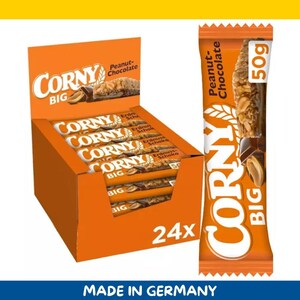 Corny Big Jordnöt – Crunchy Peanut Cereal Bars (50g x 24 pcs / 1.76 oz each)