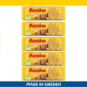 5 Pack Marabou Gräddnougat Milk Chocolate Bars – 100g each (3.5 oz) – Imported from Sweden