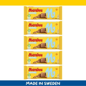 5 Pack Marabou Salta Mandlar Milk Chocolate Bars – 160g each (5.6 oz) – Imported from Sweden