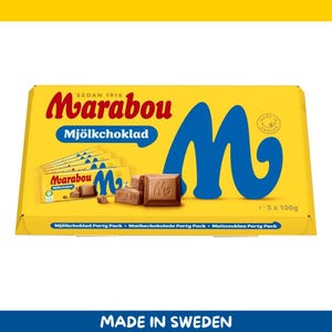 Marabou Milk Chocolate Party Pack – 5 x 100 g Bars
