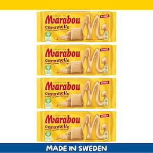 4 Pack Marabou Caramello Milk Chocolate Bars – 160g each (5.6 oz) – Imported from Sweden