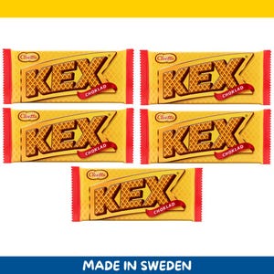 5 barras Cloetta Kexchoklad - 60 g / 2,1 onças cada