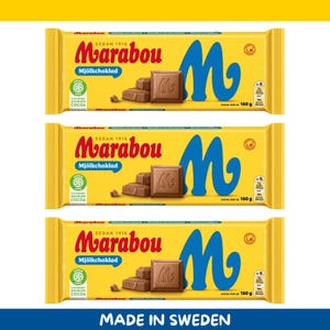 3 Pack Marabou Milk Chocolate Bars – 160g each (5.6 oz) – Imported from Sweden