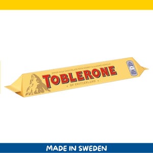 Barra de chocolate con leche Toblerone – 50 g (1,76 oz) – Turrón de miel y almendras – Importado de Suiza
