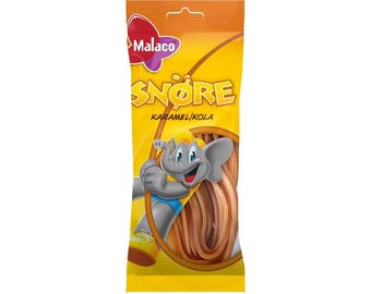Malaco Snören Jordgubb – Klasyczne paski cukierków truskawkowych (94g / 3,3 uncji)