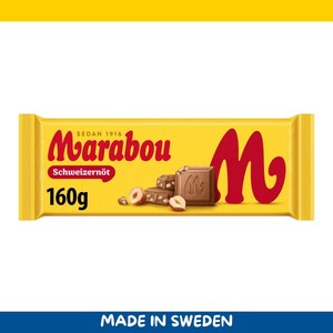 Marabou Schweizernöt – Swedish Milk Chocolate with Hazelnuts (160g / 5.6 oz)