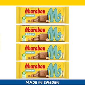 4 Pack Marabou Drömkrisp Milk Chocolate Bars – 100g each (3.5 oz) – Imported from Sweden