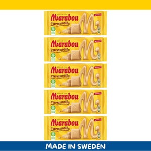 5 Pack Marabou Caramello Milk Chocolate Bars – 160g each (5.6 oz) – Imported from Sweden