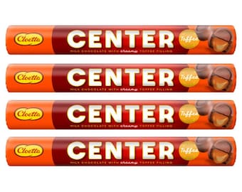 4er - Cloetta Center - Schwedische Vollmilchschokolade Toffee Rolls (312 g / 11 oz)